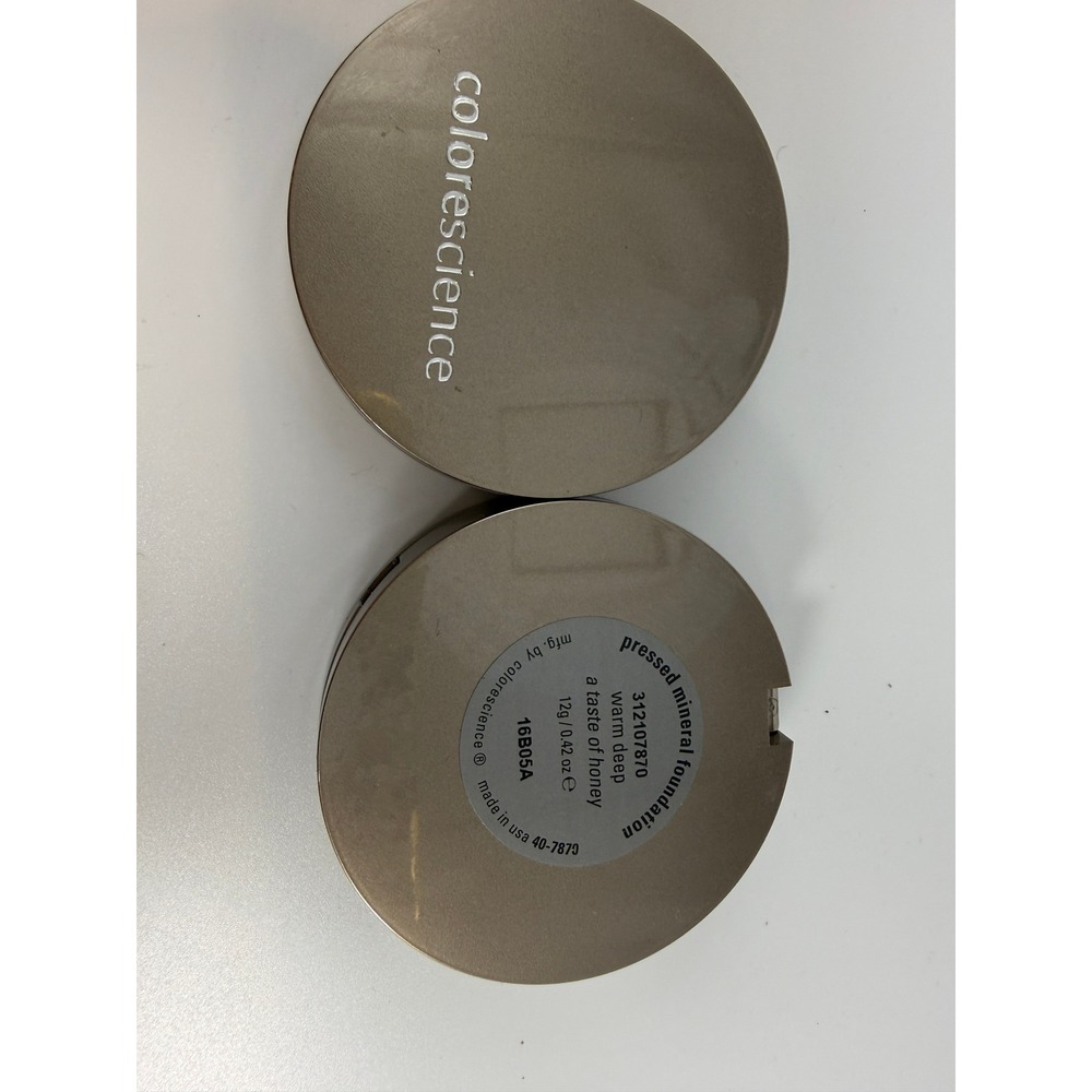 2 Colorescience Pressed Mineral Foundation A Taste of Honey Warm Deep 12g